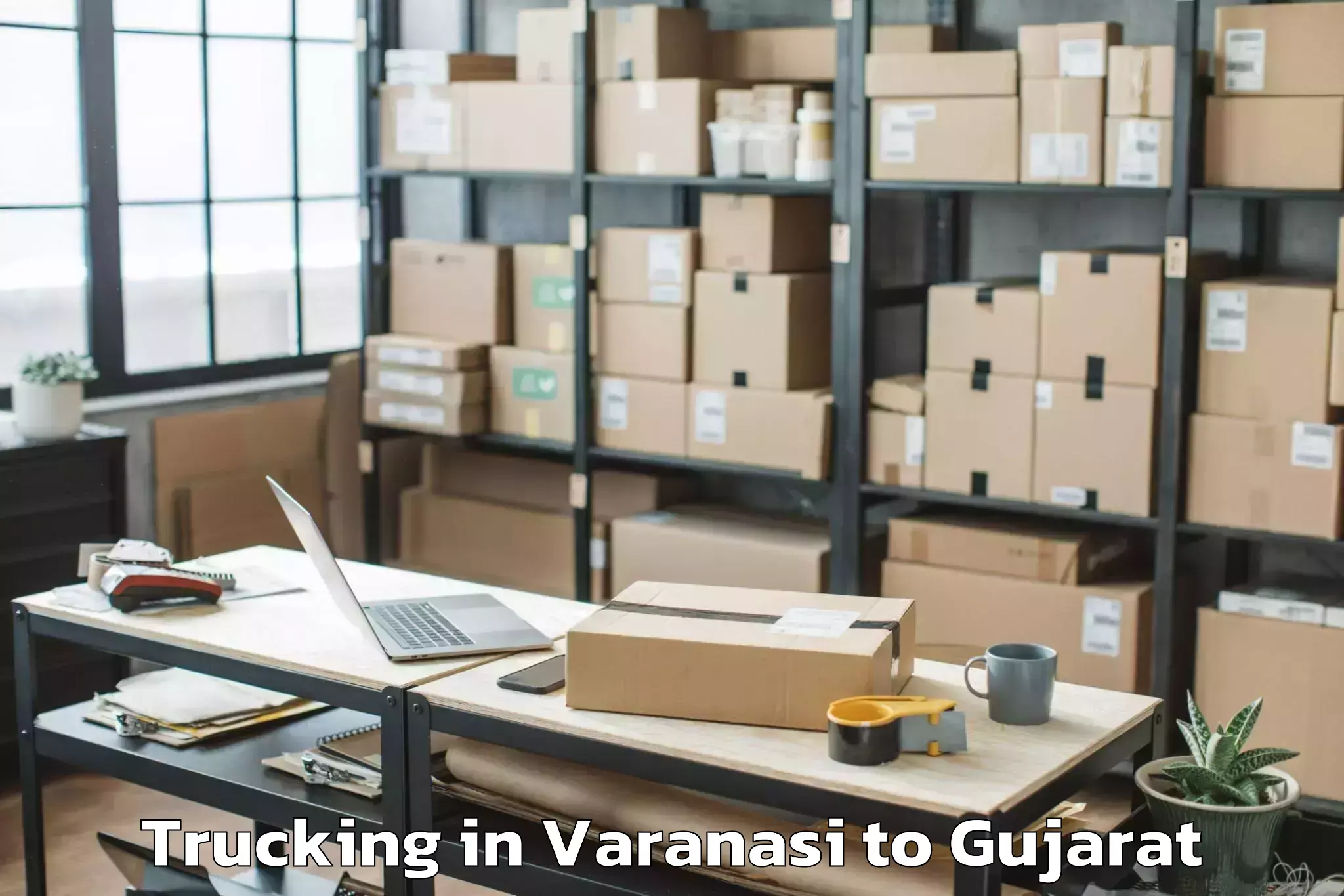 Easy Varanasi to Sardar Patel University Vallab Trucking Booking